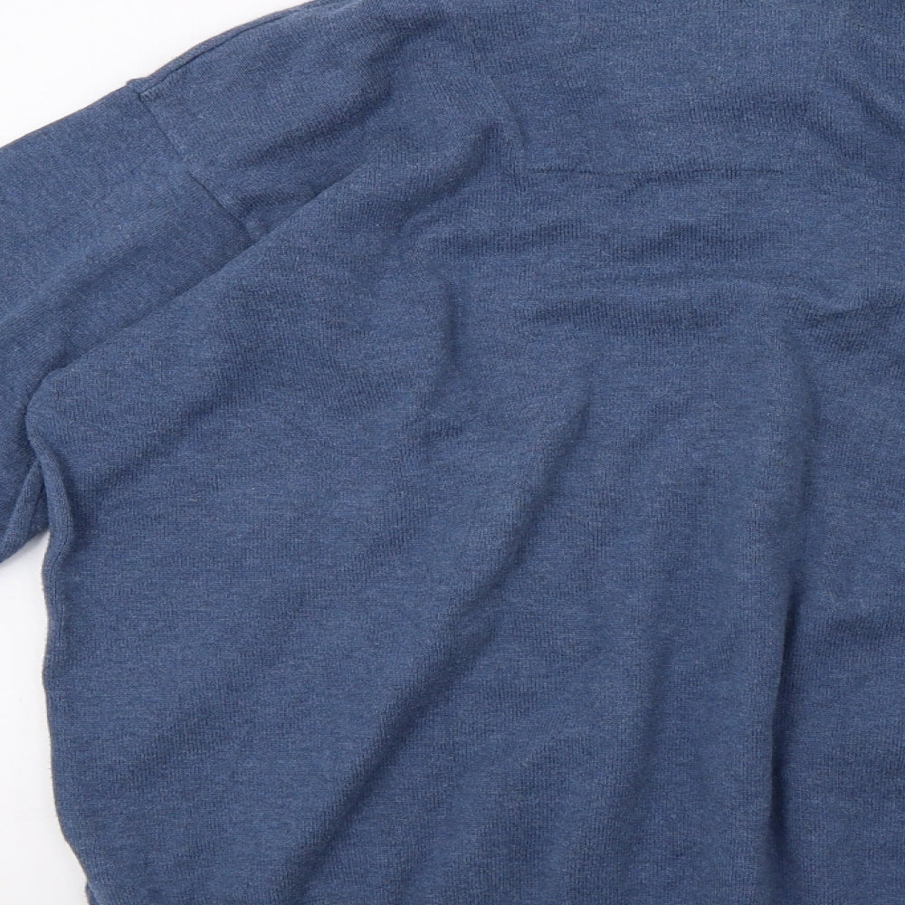 Marks and Spencer Mens Blue  Knit Pullover Hoodie Size M