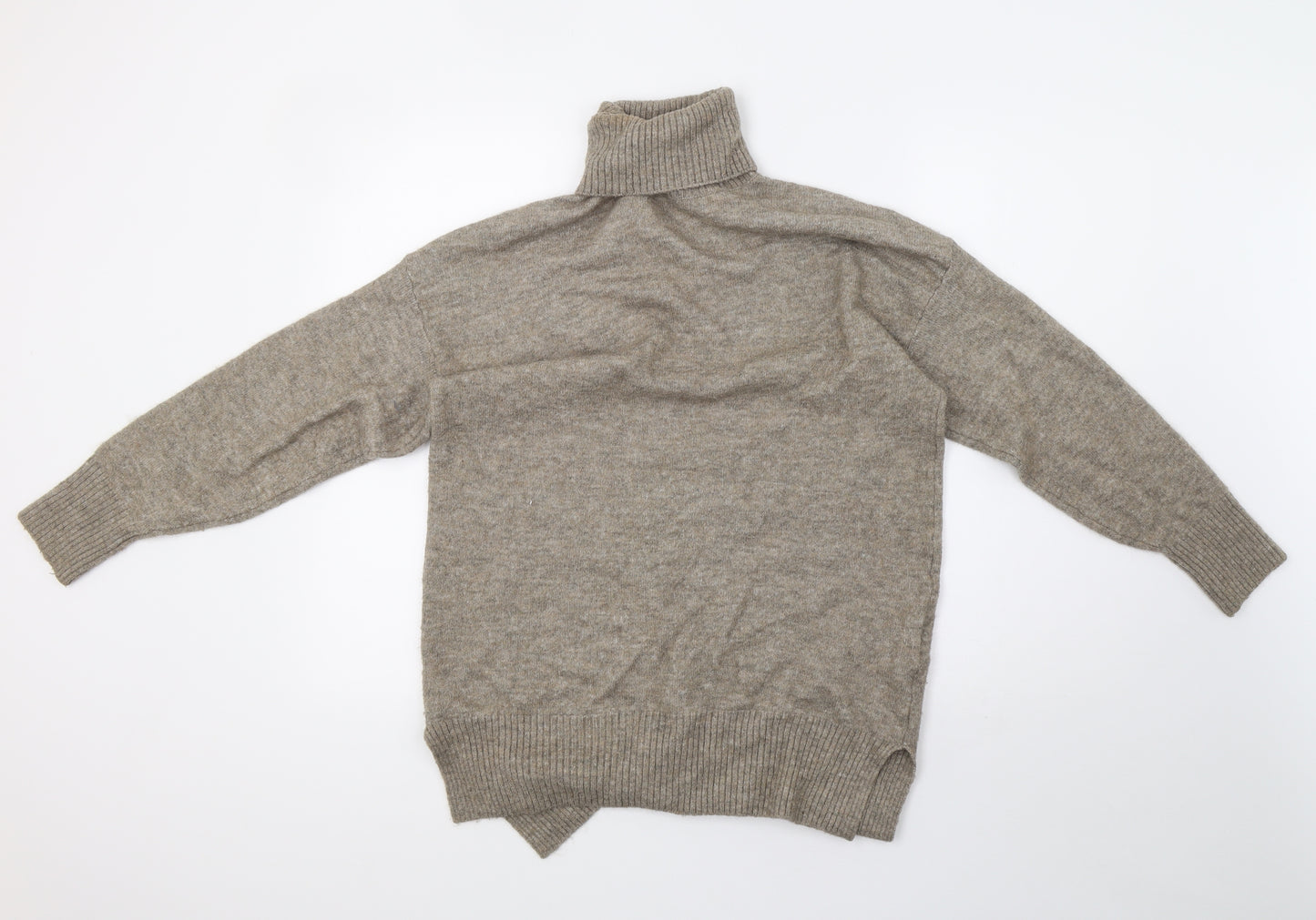 H&M Womens Grey  Knit Henley Sweatshirt Size S