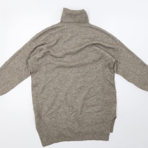 H&M Womens Grey  Knit Henley Sweatshirt Size S