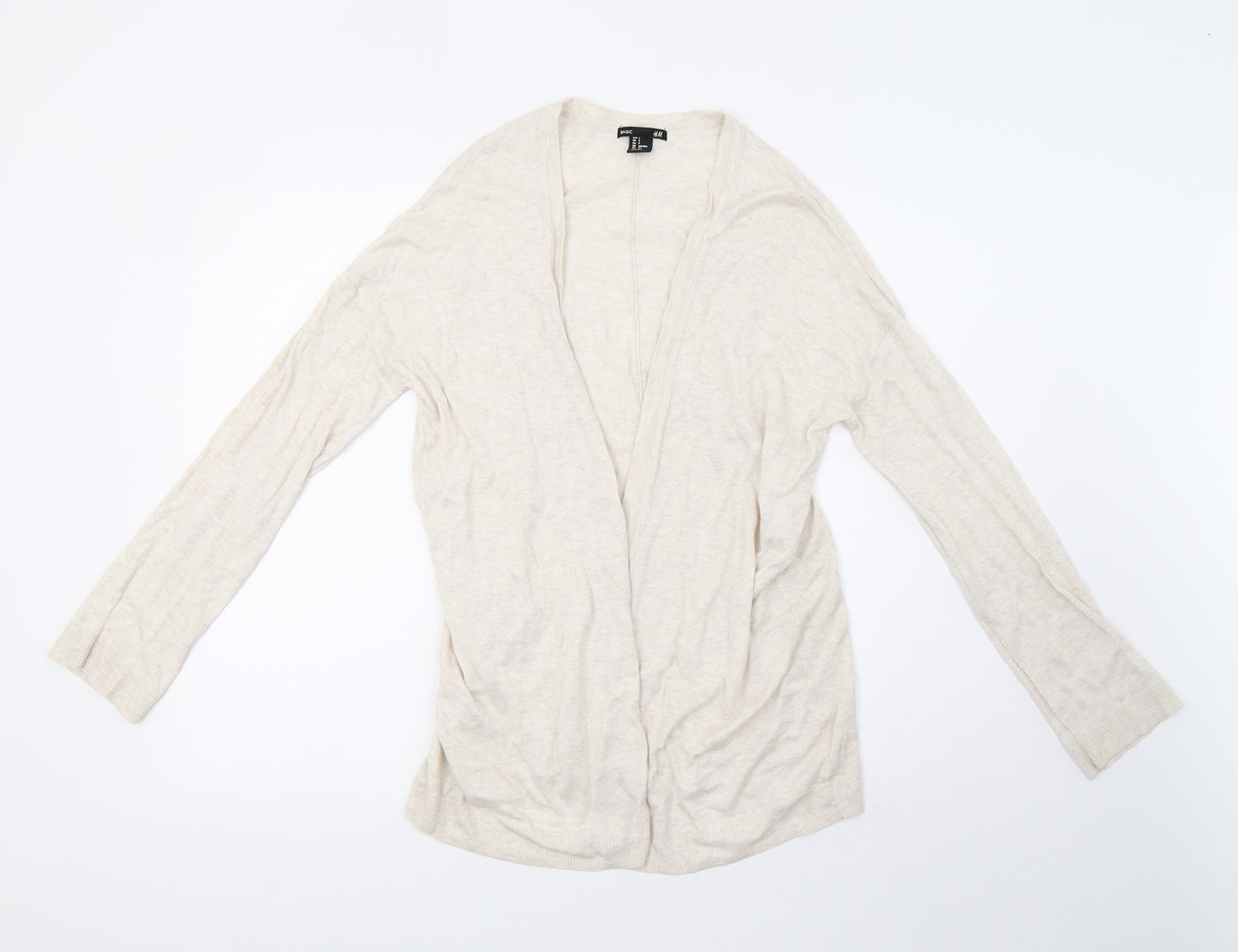 H&M Womens White  Knit Cardigan Jumper Size S