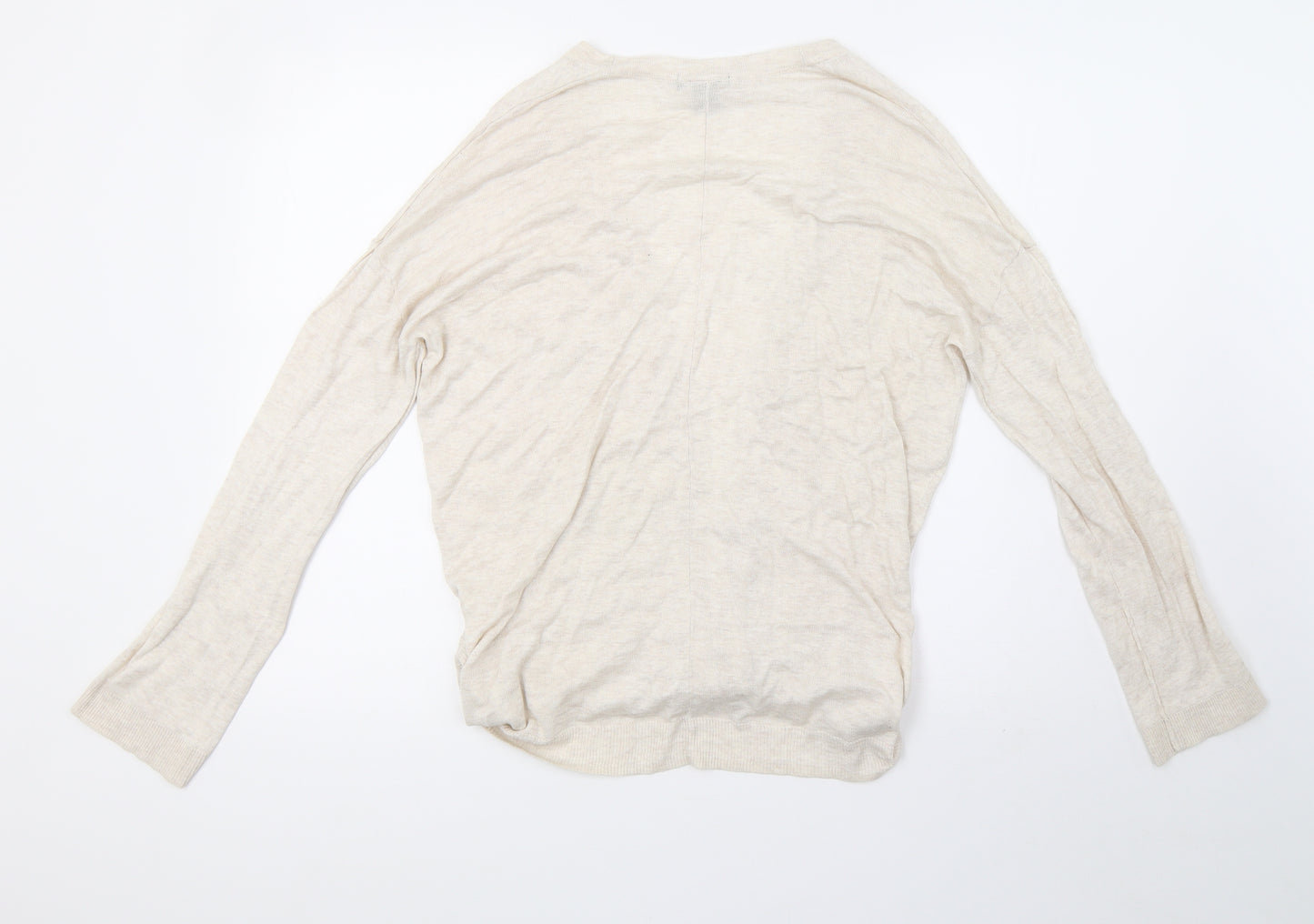 H&M Womens White  Knit Cardigan Jumper Size S