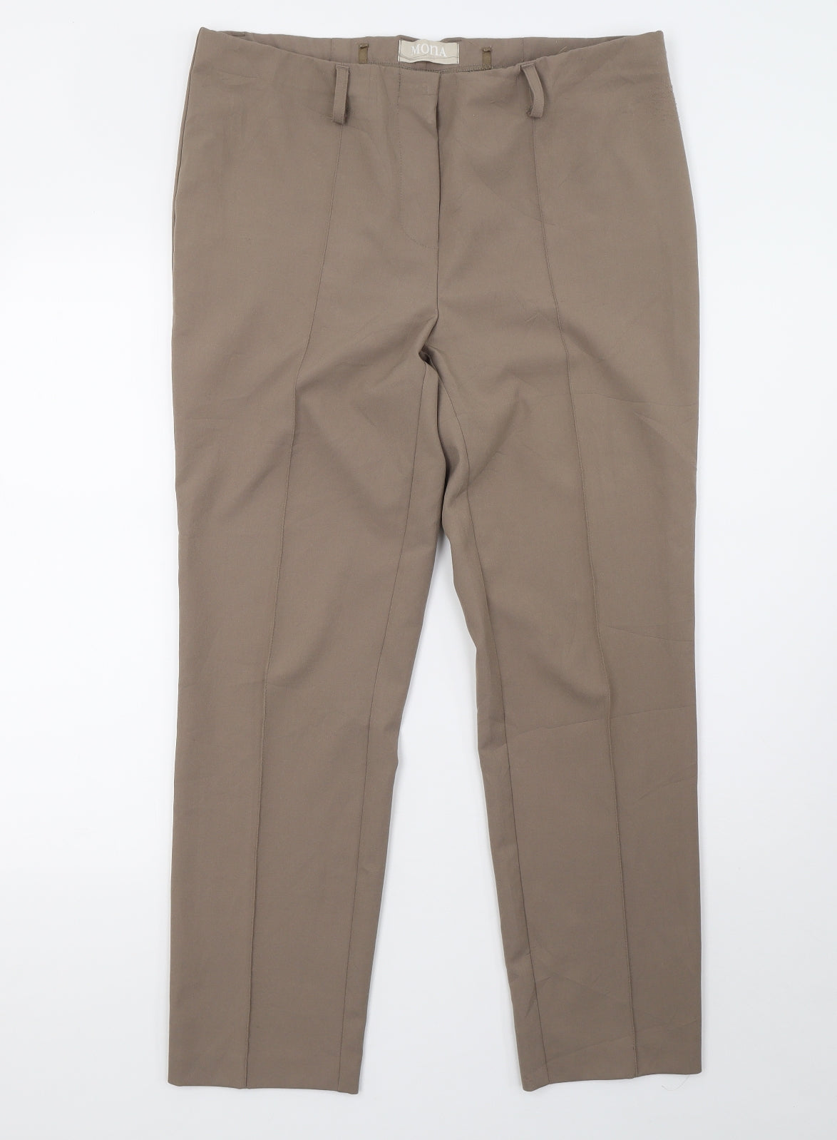 mona Womens Brown   Trousers  Size 16 L30 in