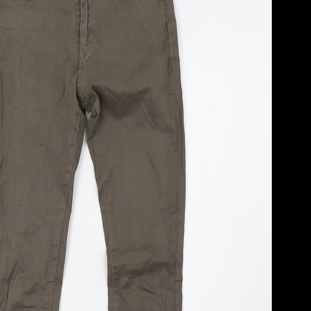 Preworn Womens Green  Denim Mom Jeans Size 10 L30 in