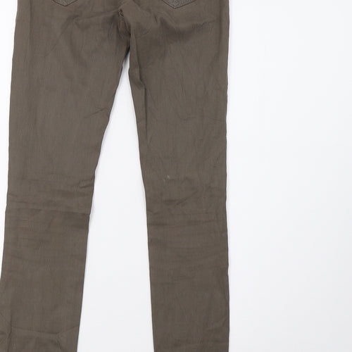 Preworn Womens Green  Denim Mom Jeans Size 10 L30 in