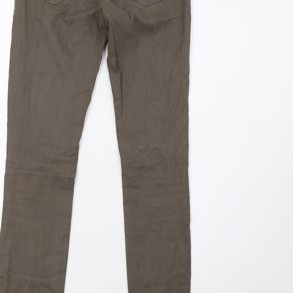 Preworn Womens Green  Denim Mom Jeans Size 10 L30 in
