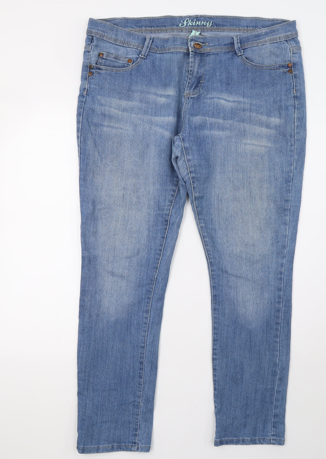 Primark Womens Blue  Denim Mom Jeans Size 18 L31 in