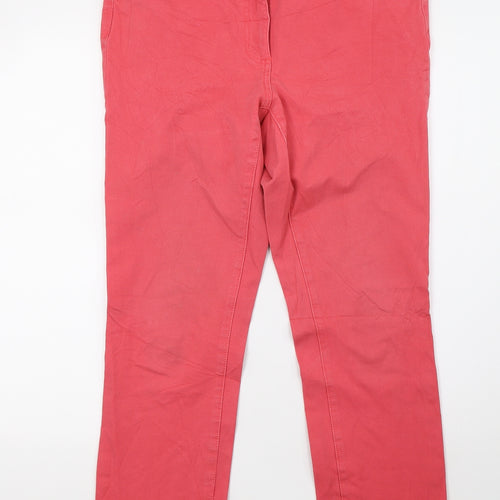 Vianni Womens Pink  Denim Skinny Jeans Size 14 L30 in