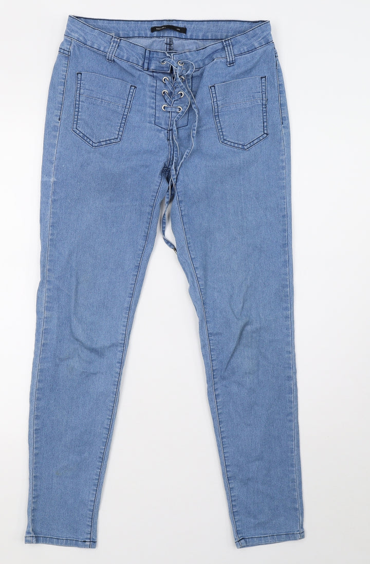 first and i  Womens Blue  Denim Skinny Jeans Size L L30 in
