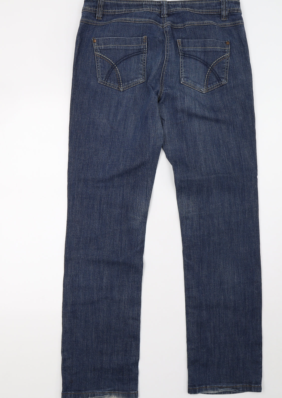 NEXT Womens Blue  Denim Straight Jeans Size 14 L34 in
