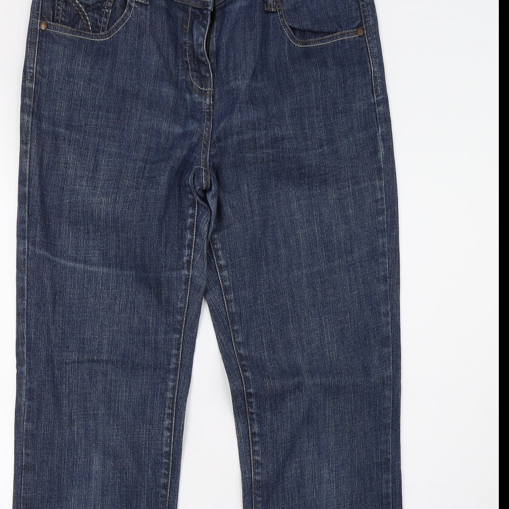 NEXT Womens Blue  Denim Straight Jeans Size 14 L34 in