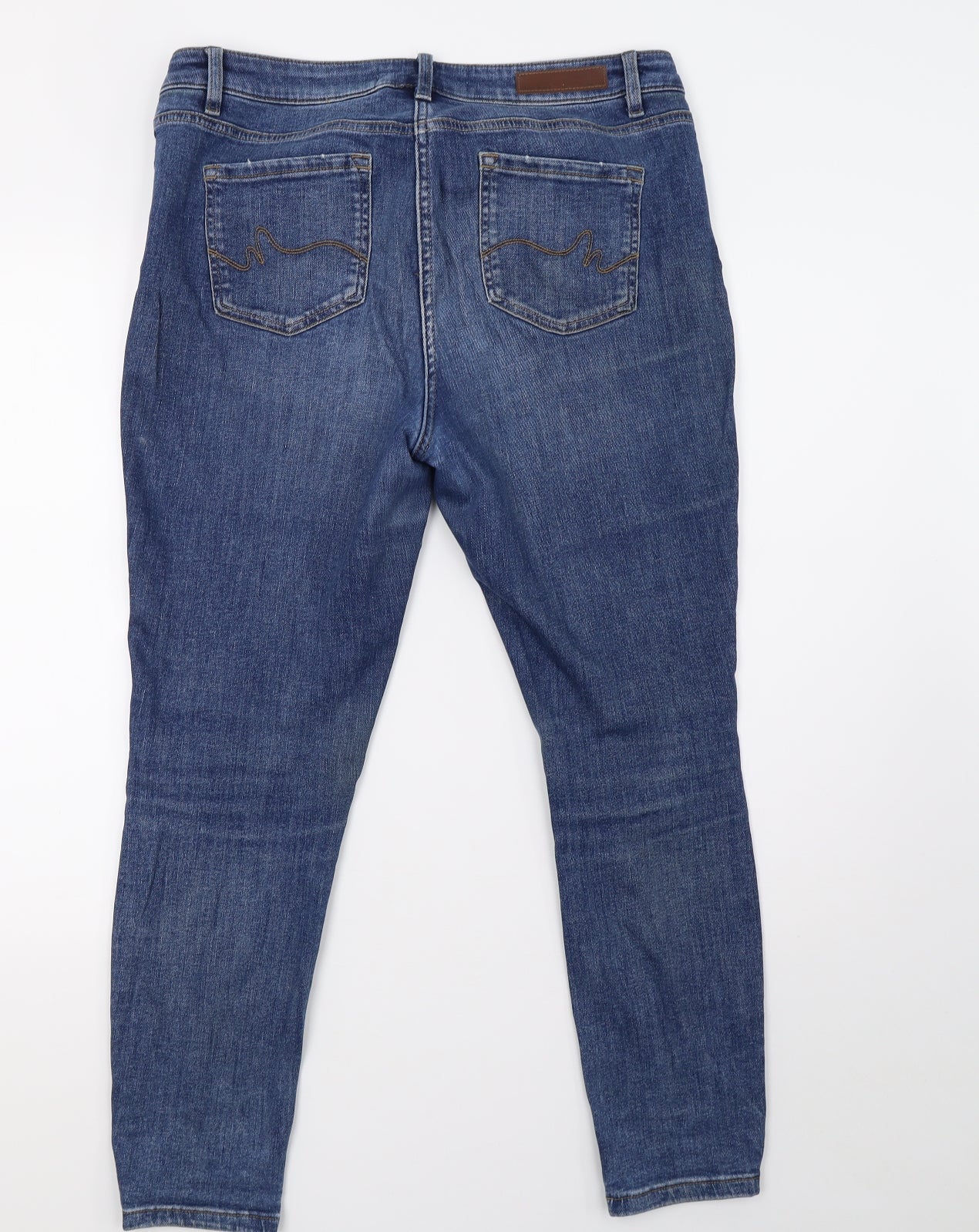 NEXT Womens Blue  Denim Straight Jeans Size 14 L28 in