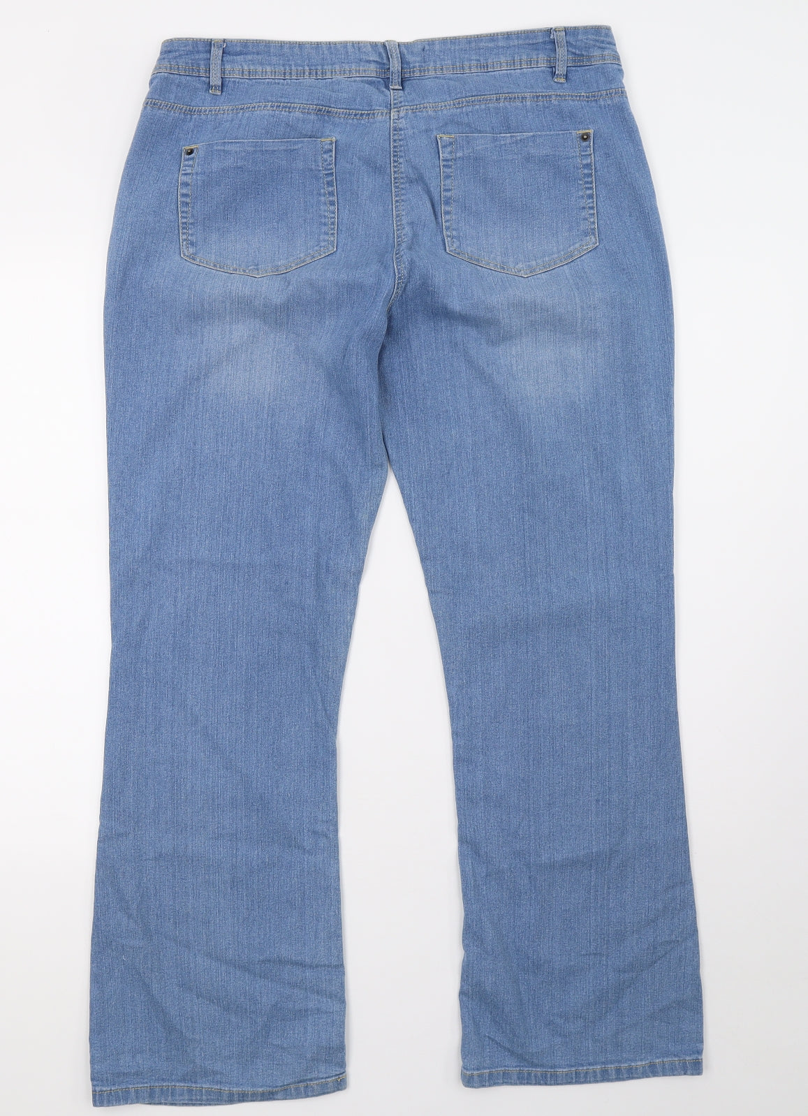 nhs Womens Blue  Denim Bootcut Jeans Size 14 L32 in