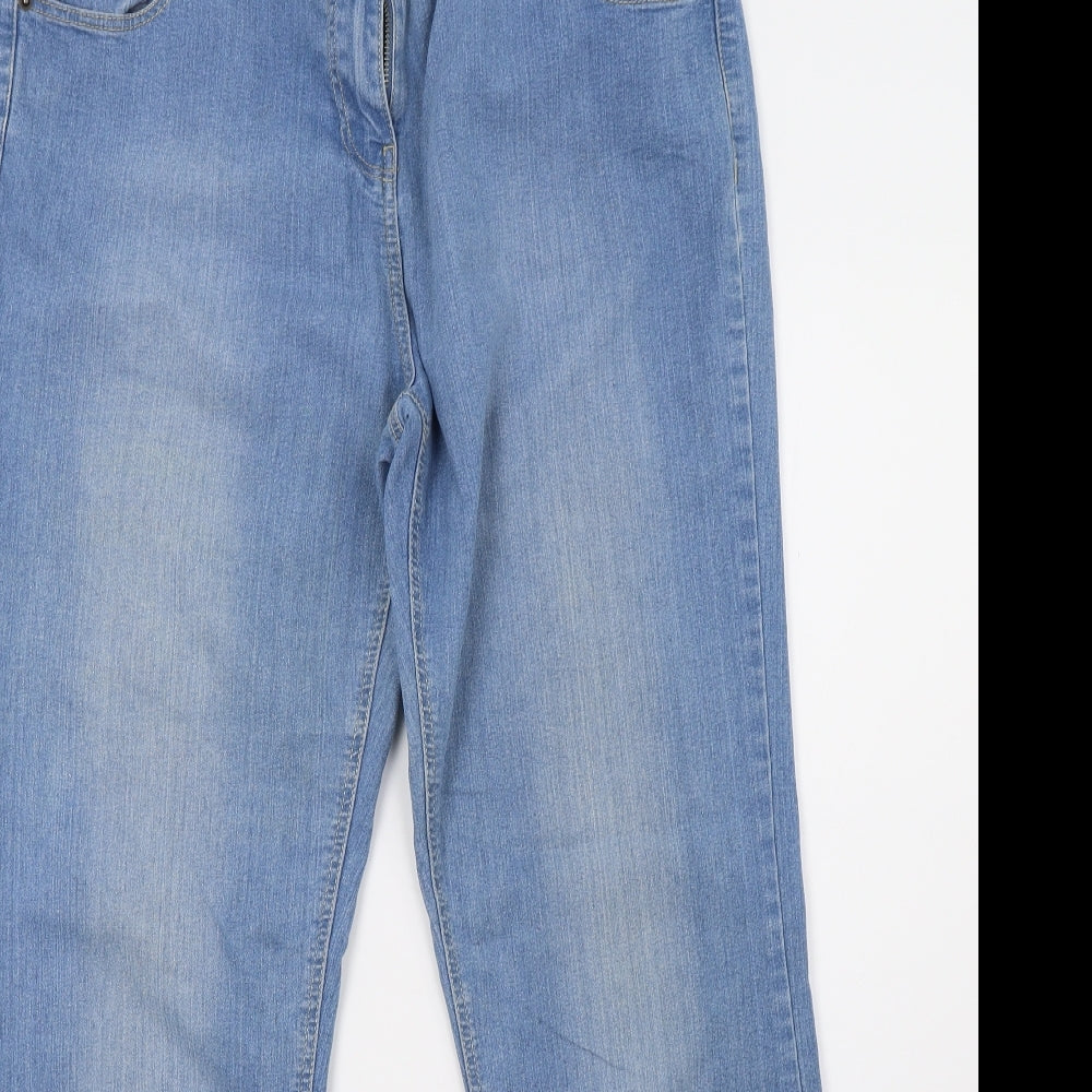 nhs Womens Blue  Denim Bootcut Jeans Size 14 L32 in