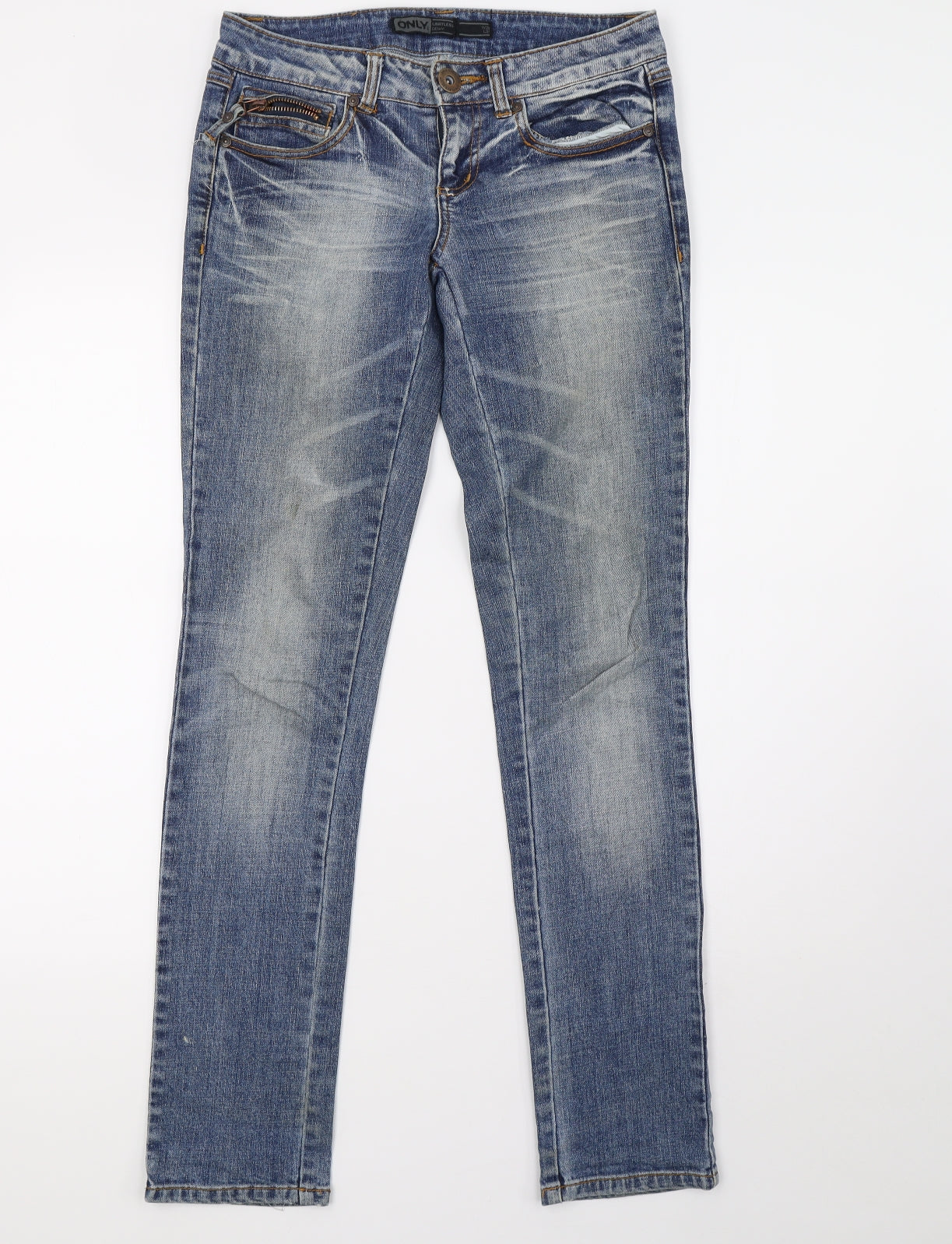 Only Womens Blue  Denim Straight Jeans Size 6 L32 in