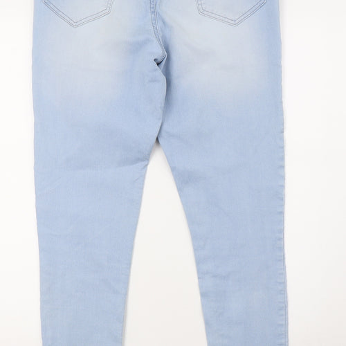 F&F Womens Blue  Denim Jegging Trousers Size 14 L32 in