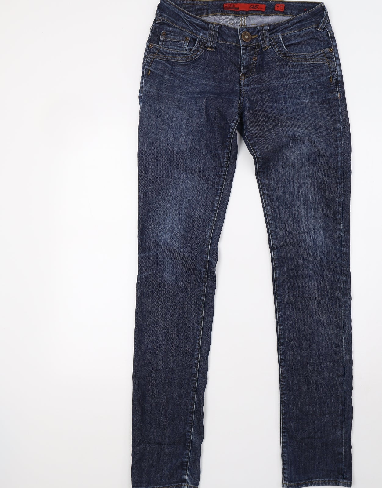 qs Mens Blue  Denim Straight Jeans Size 36 L34 in