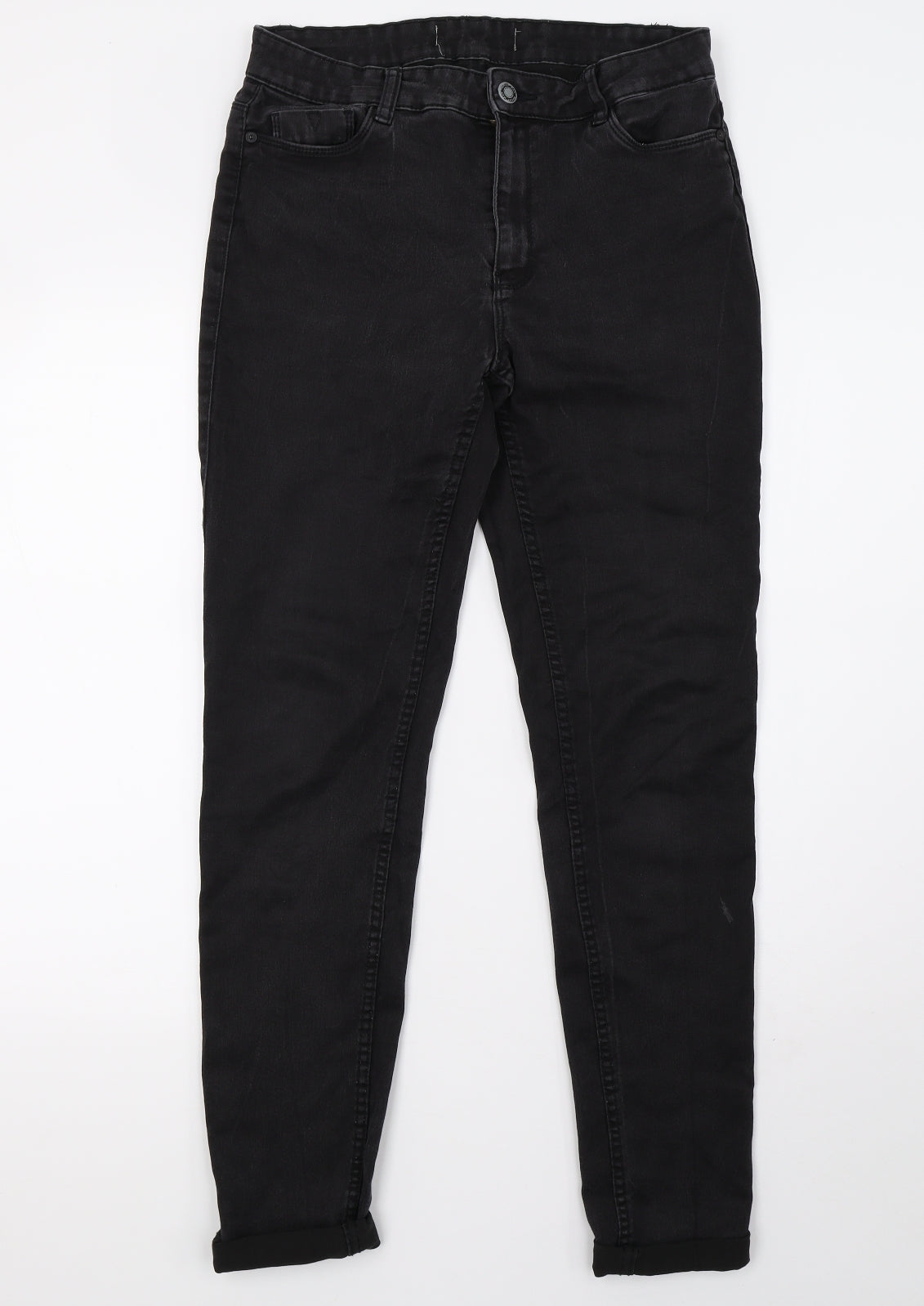 Preworn Womens Black  Denim Skinny Jeans Size 10 L30 in