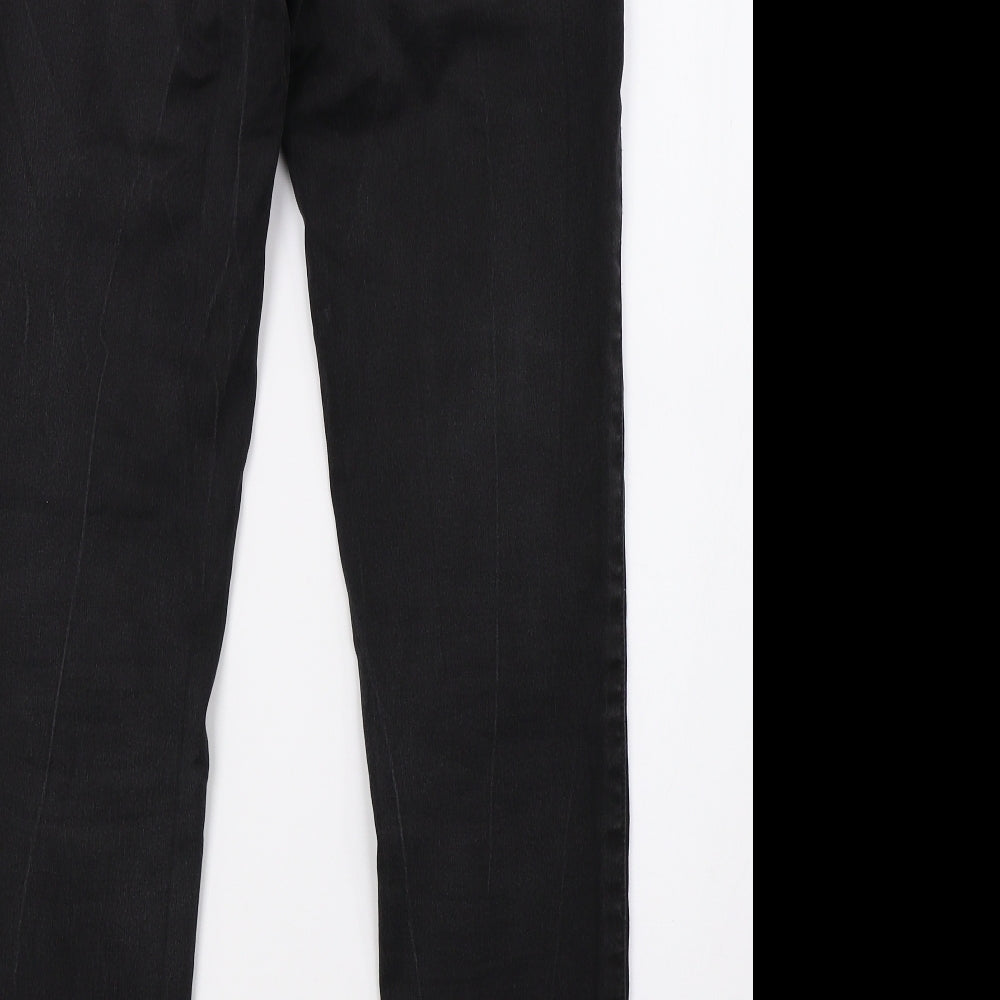 Preworn Womens Black  Denim Skinny Jeans Size 10 L30 in