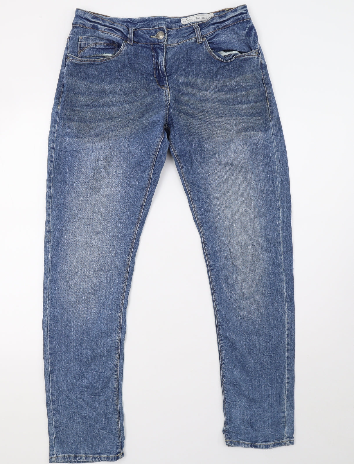 Preworn Womens Blue  Denim Bootcut Jeans Size 14 L32 in