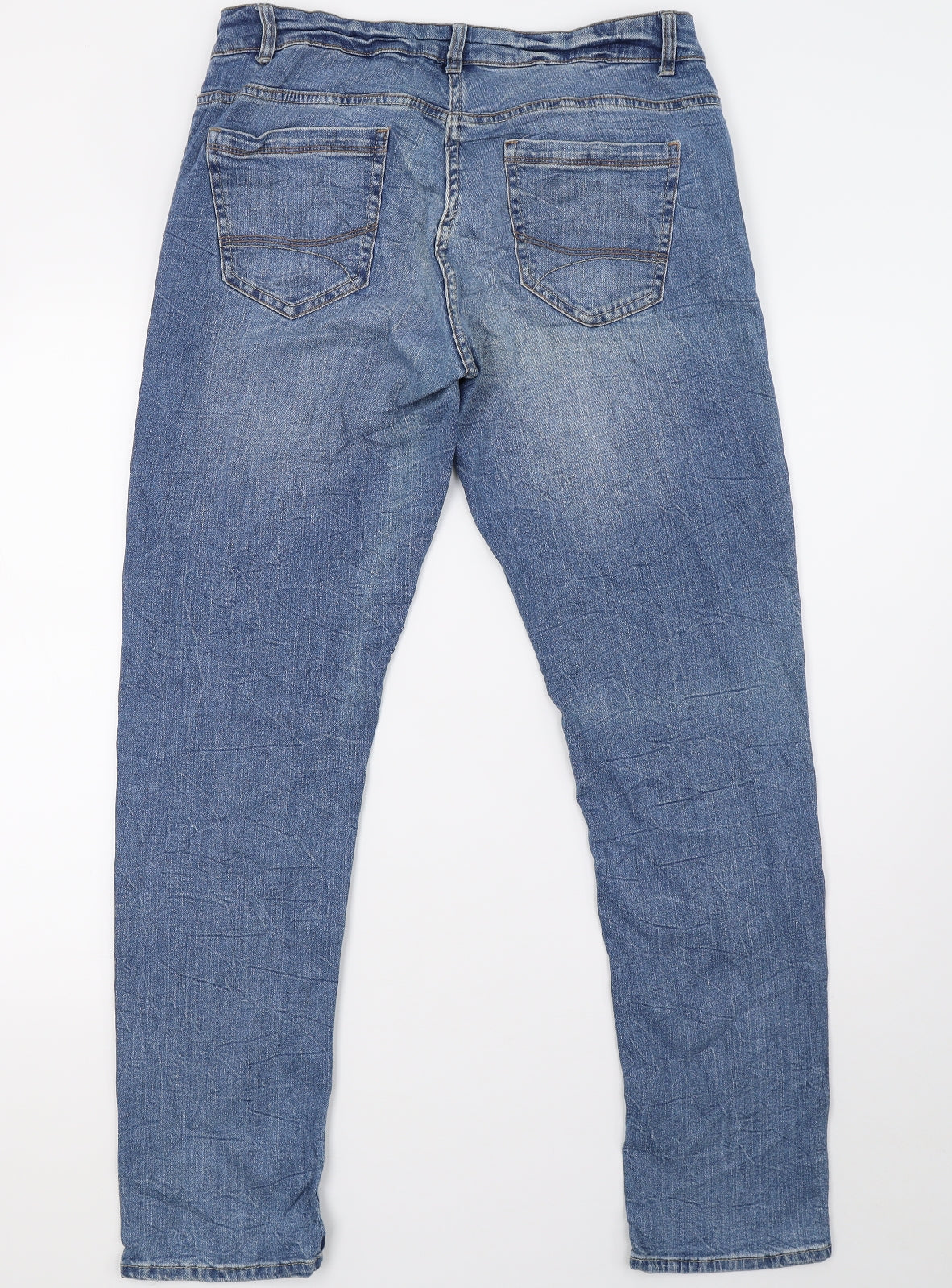 Preworn Womens Blue  Denim Bootcut Jeans Size 14 L32 in