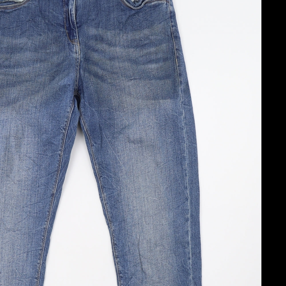 Preworn Womens Blue  Denim Bootcut Jeans Size 14 L32 in