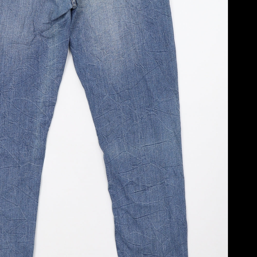Preworn Womens Blue  Denim Bootcut Jeans Size 14 L32 in