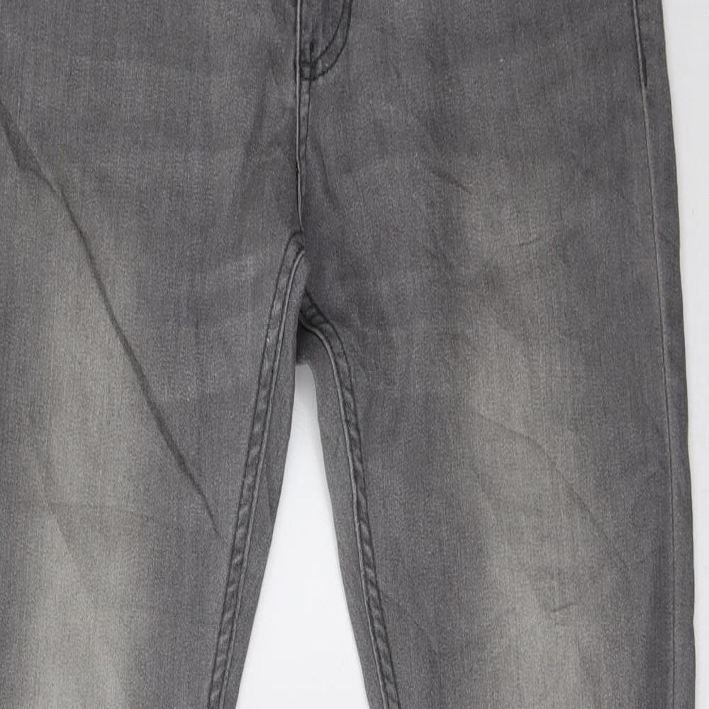 H&M Womens Grey  Denim Skinny Jeans Size 12 L32 in