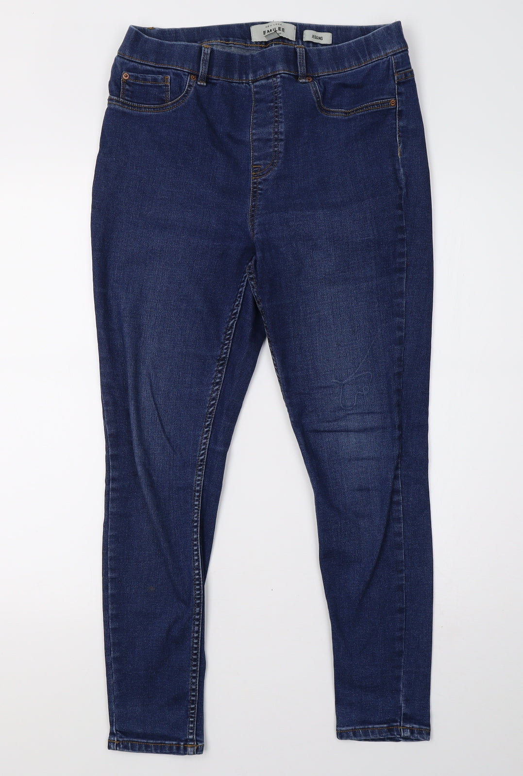 newlook Womens Blue  Denim Jegging Trousers Size 12 L28 in