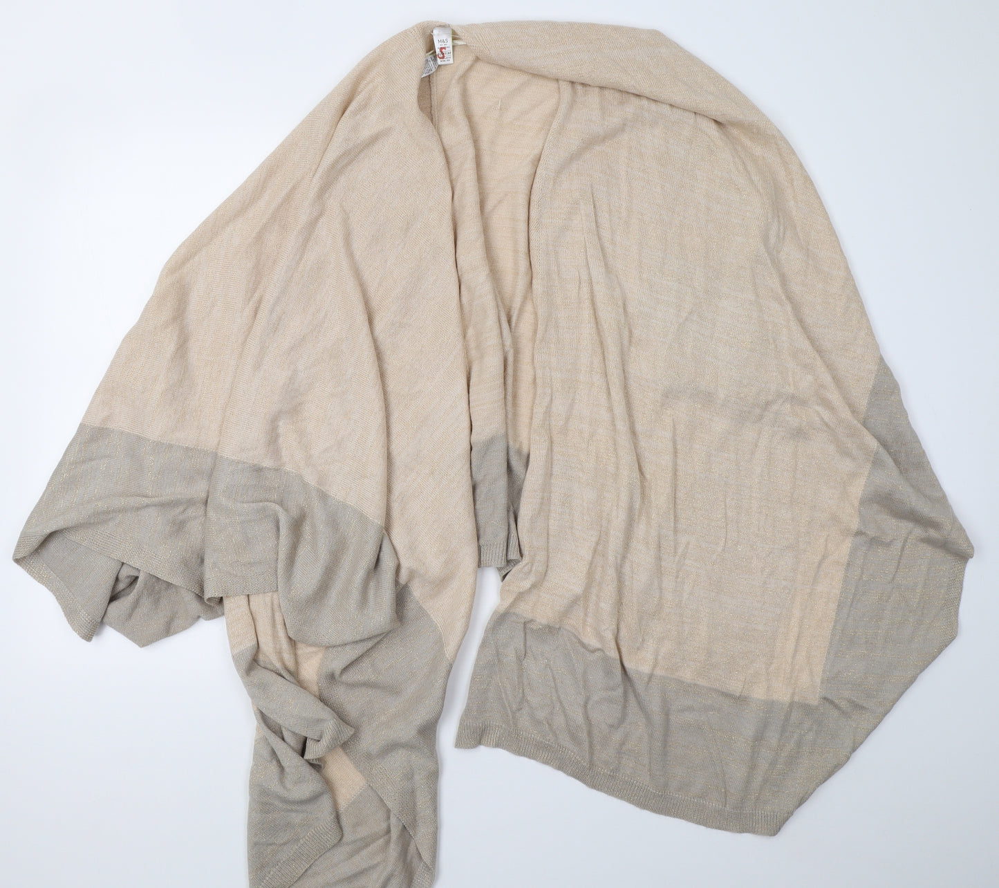 Marks and Spencer Womens Beige  Knit Cardigan Jumper Size M
