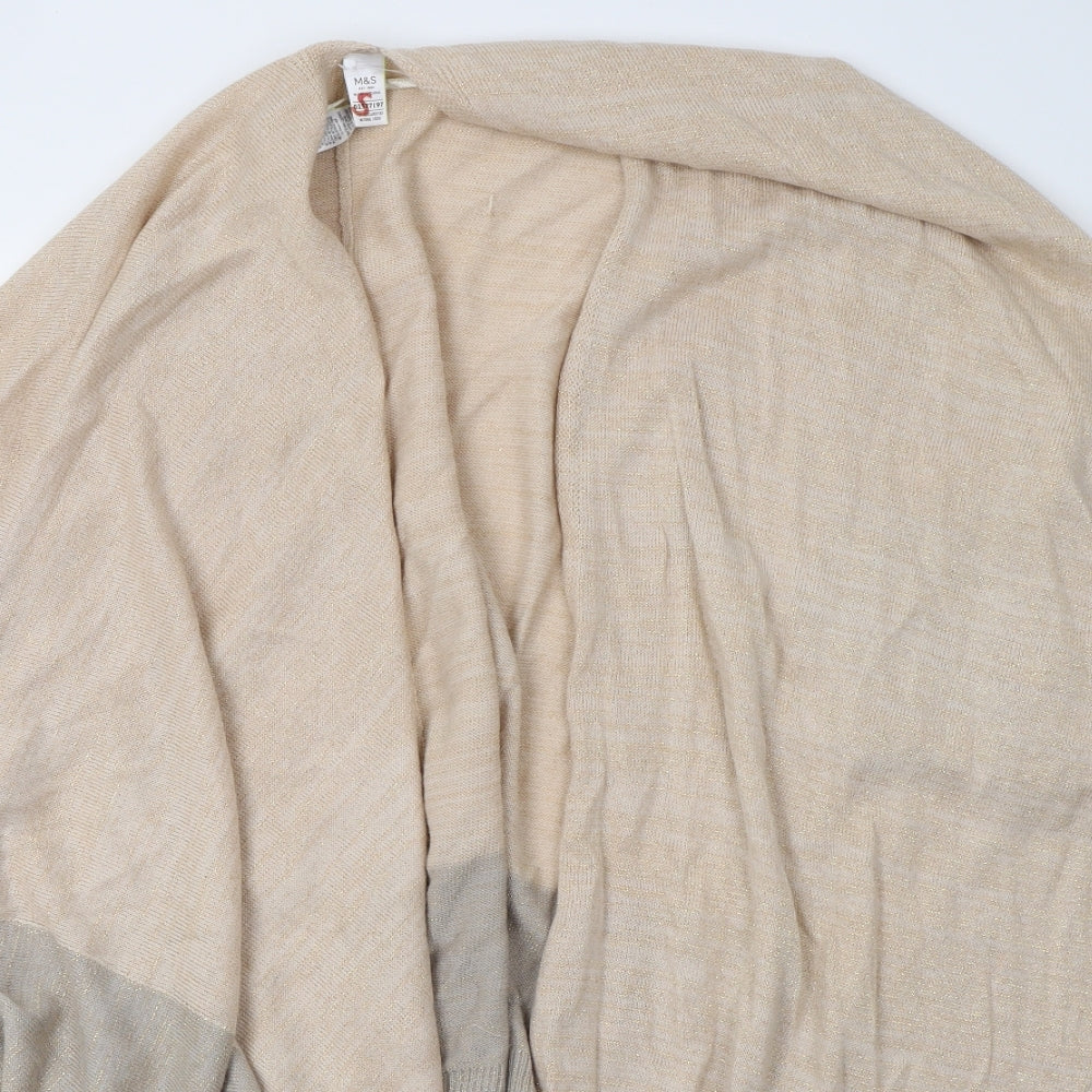 Marks and Spencer Womens Beige  Knit Cardigan Jumper Size M