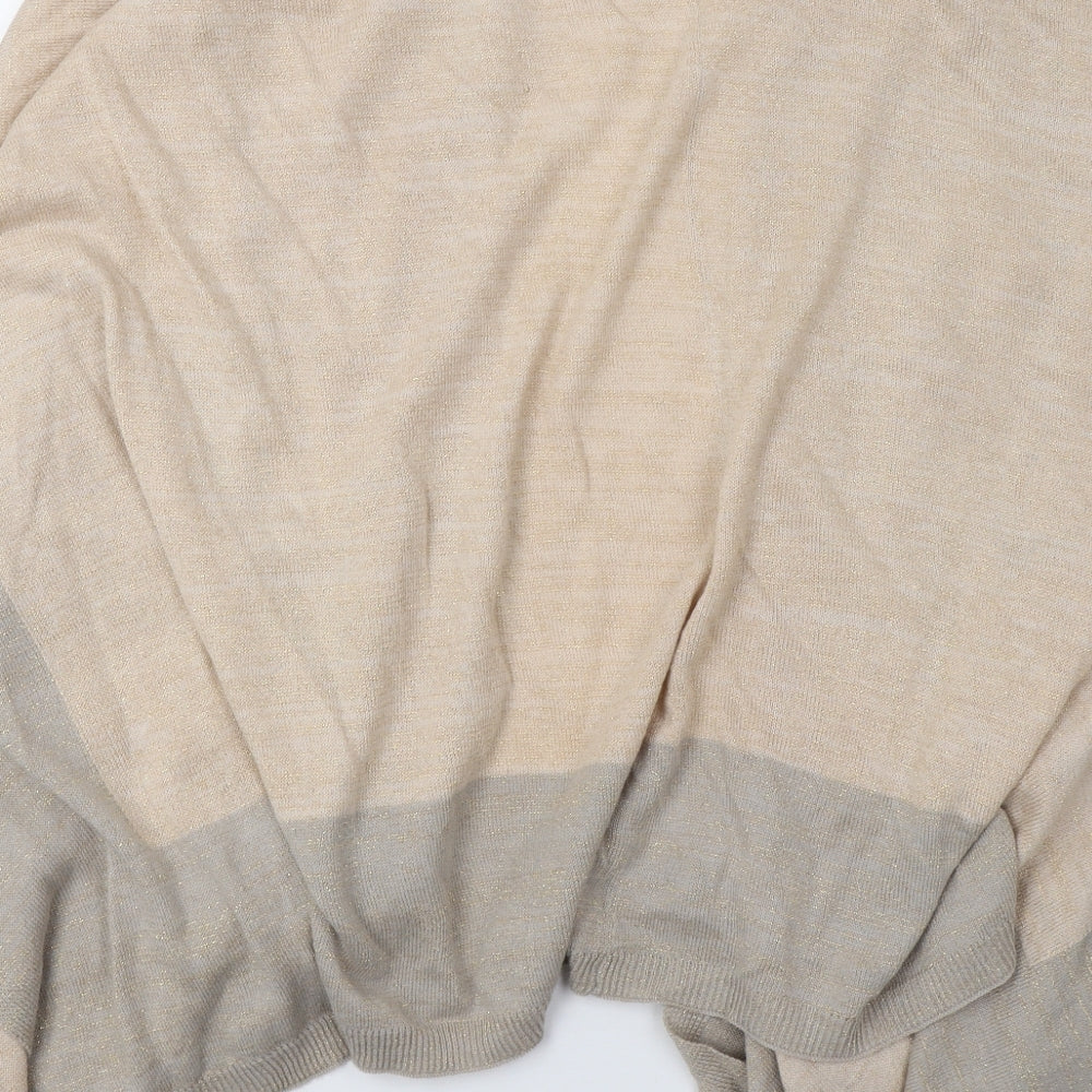 Marks and Spencer Womens Beige  Knit Cardigan Jumper Size M