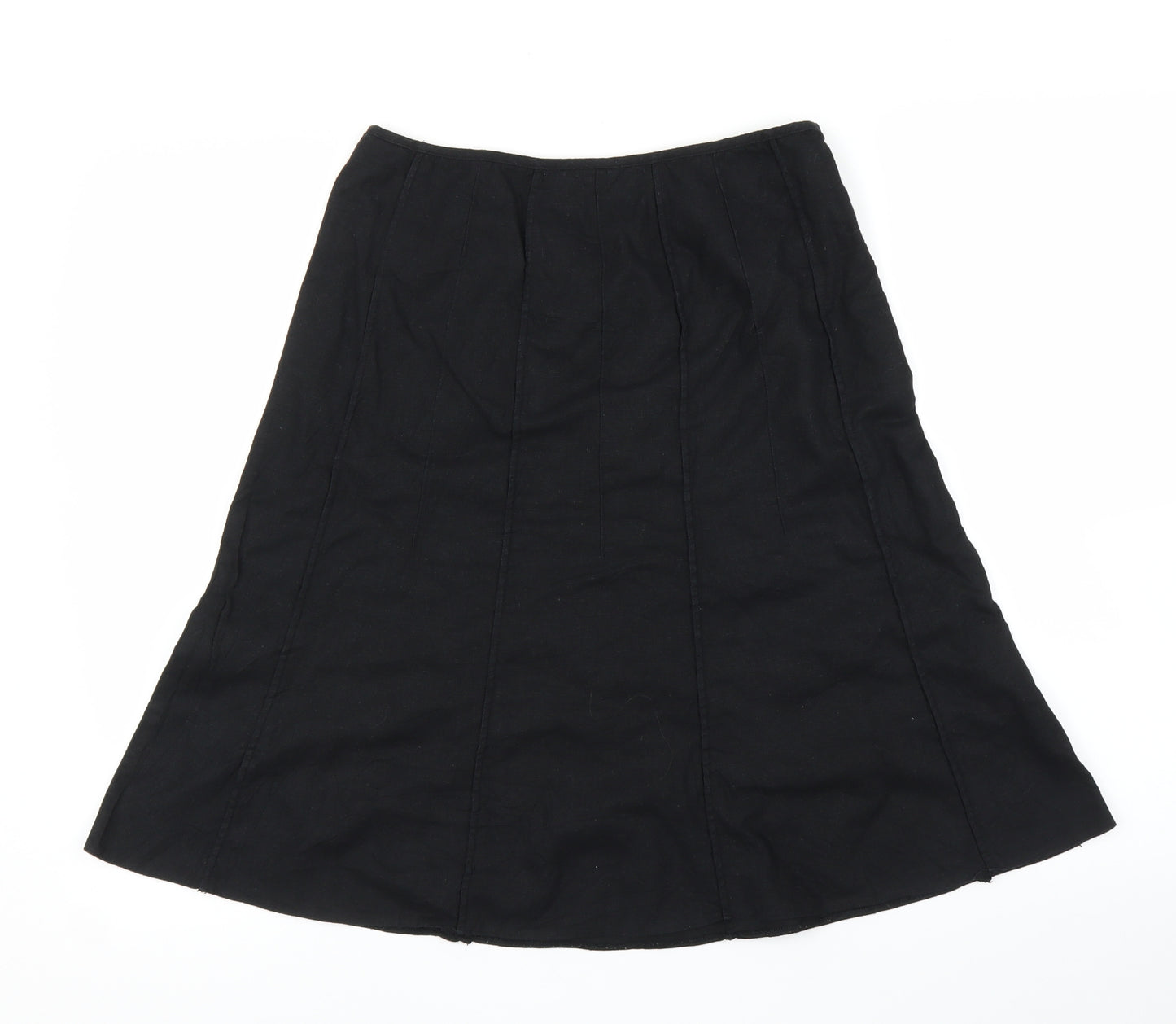 M&S Womens Black   A-Line Skirt Size 12