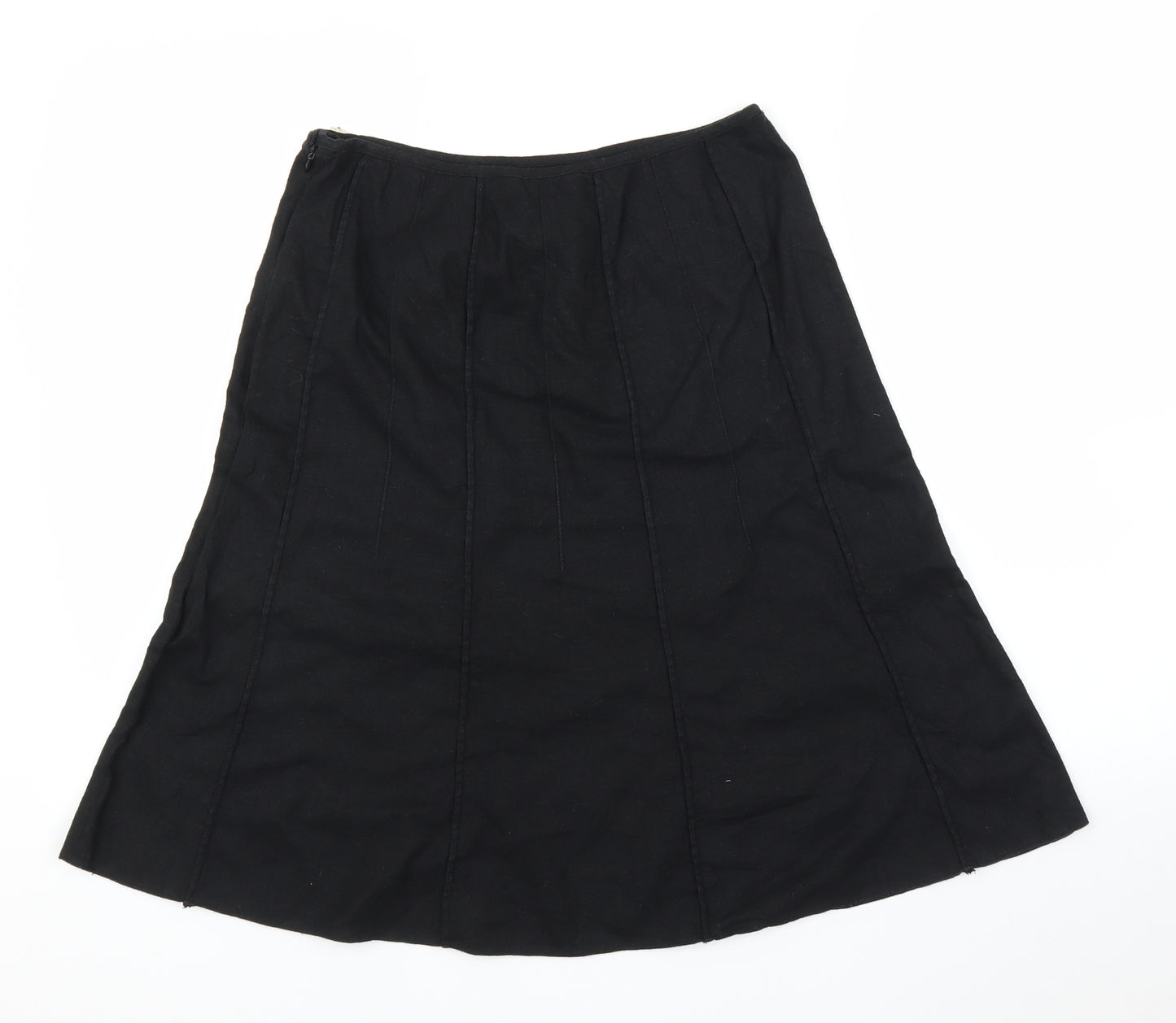 M&S Womens Black   A-Line Skirt Size 12
