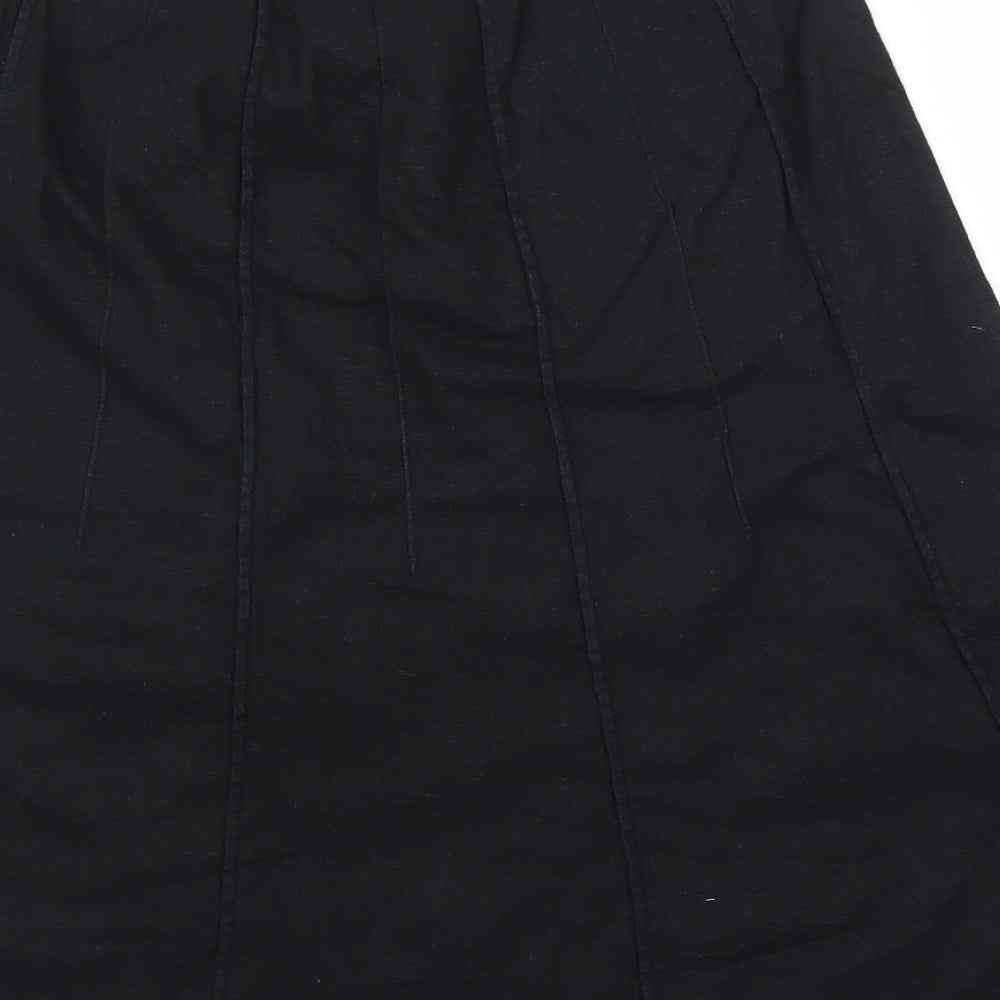 M&S Womens Black   A-Line Skirt Size 12