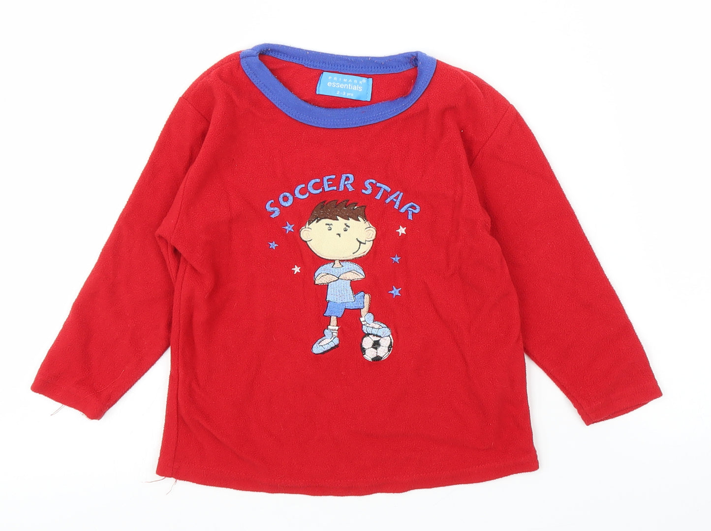 Primark Boys Red   Pullover Jumper Size 2-3 Years