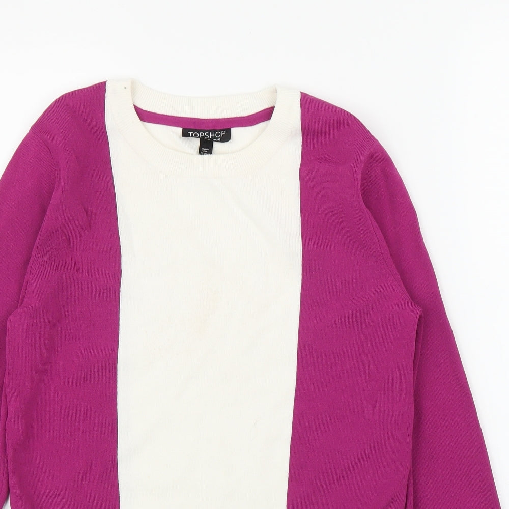 Topshop Womens Purple   Pullover Jumper Size 10