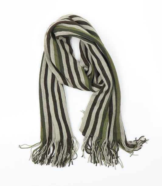 Dehavilland Mens Green Striped  Scarf  One Size