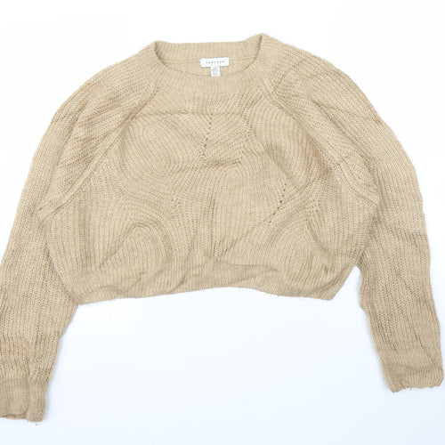 Topshop Womens Beige   Pullover Jumper Size M
