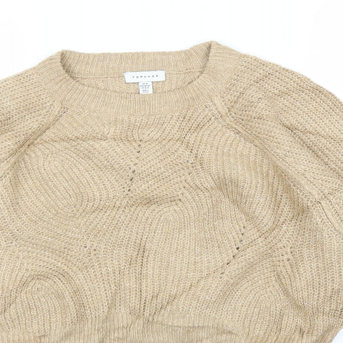 Topshop Womens Beige   Pullover Jumper Size M