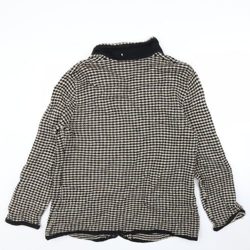 Gerry Weber Womens Beige Houndstooth  Jacket Blazer Size 18