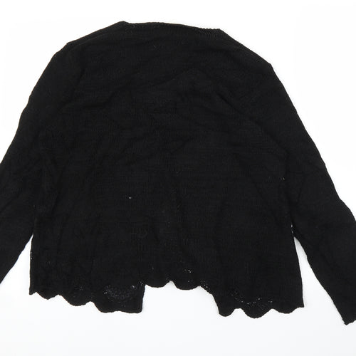 First Avenue Womens Black Floral  Cardigan Jumper Size M