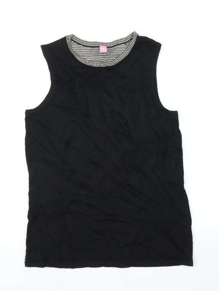 Basler Womens Black Basic Blouse Size 14