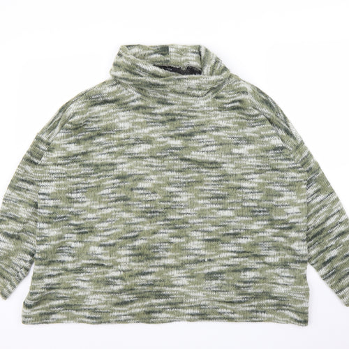 M&Co Womens Green Striped  Pullover Jumper Size 18