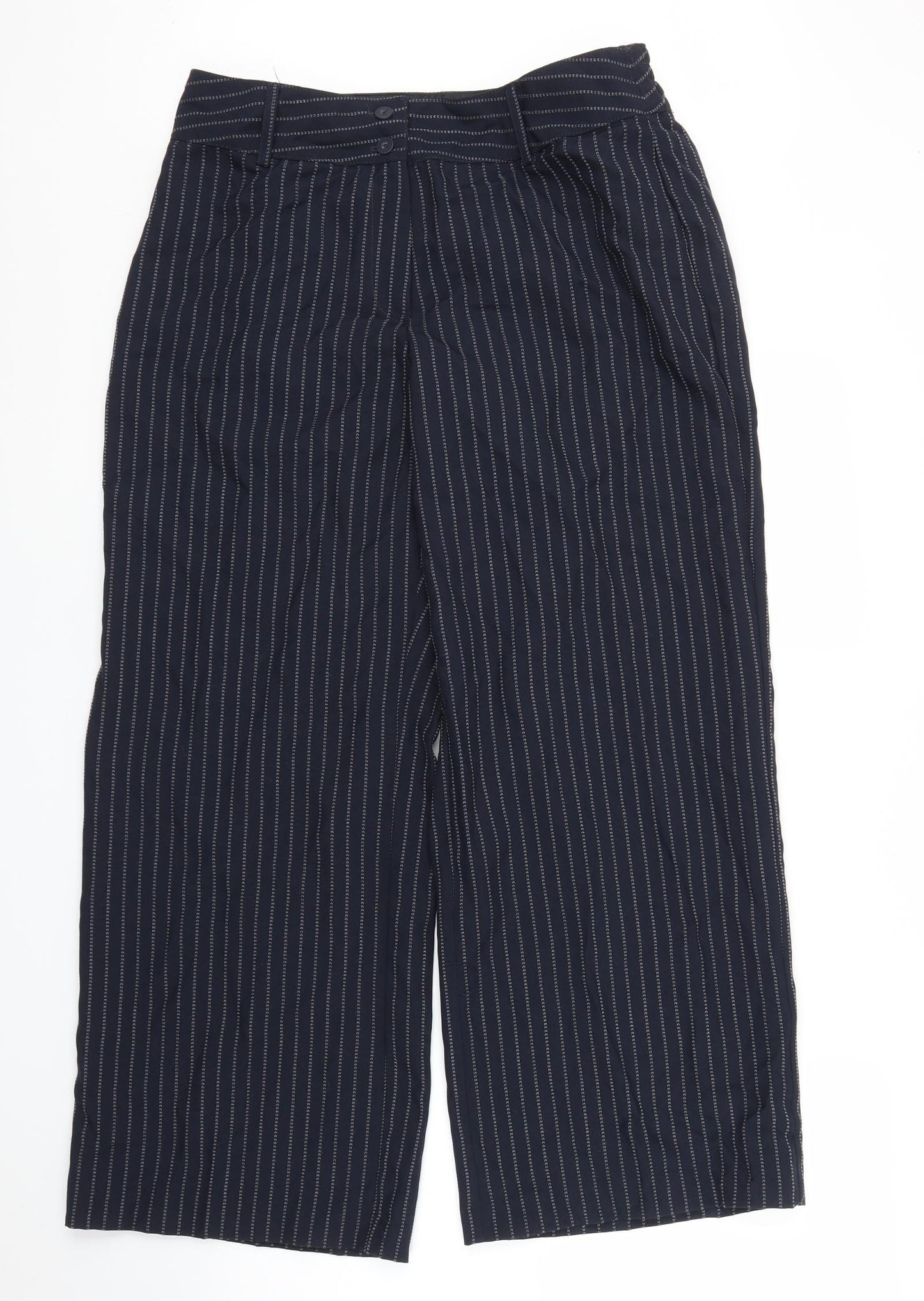 Glamorosa Womens Blue Striped  Trousers  Size 14 L27 in