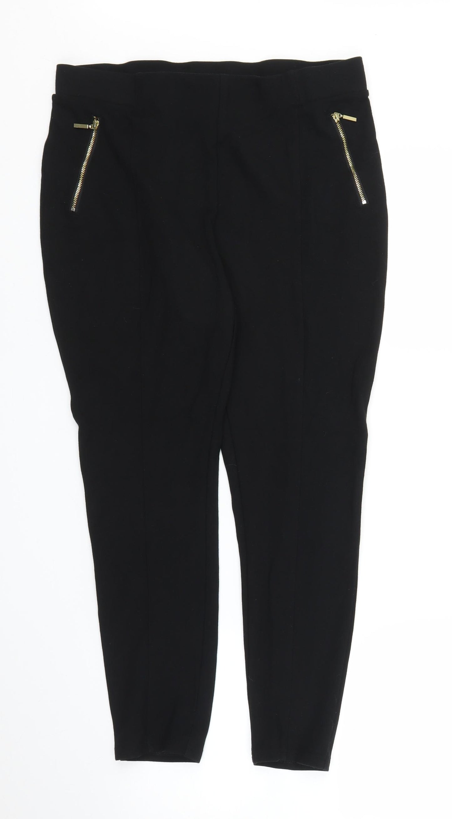 Soon Womens Black   Carrot Trousers Size 16 L23 in