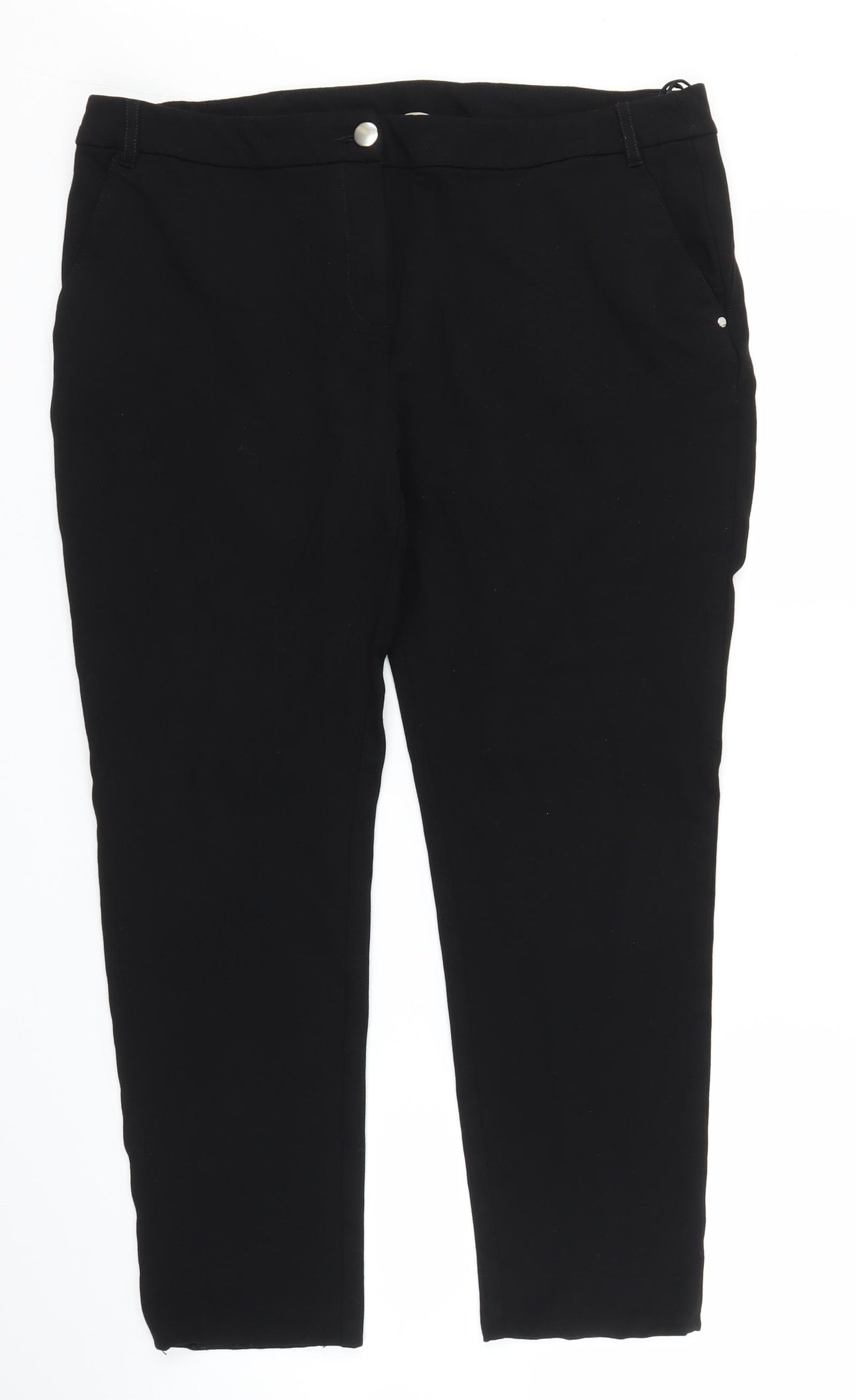 TU Womens Black   Capri Trousers Size 16 L24 in