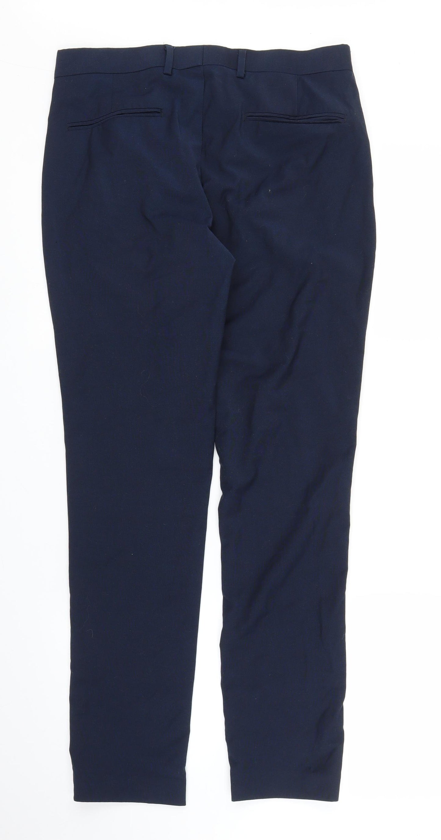 H&M Womens Blue   Capri Trousers Size M L28 in