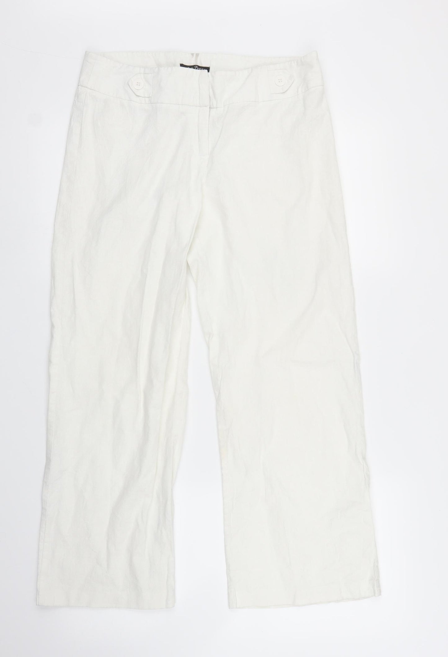 George Womens White   Capri Trousers Size 12 L24 in