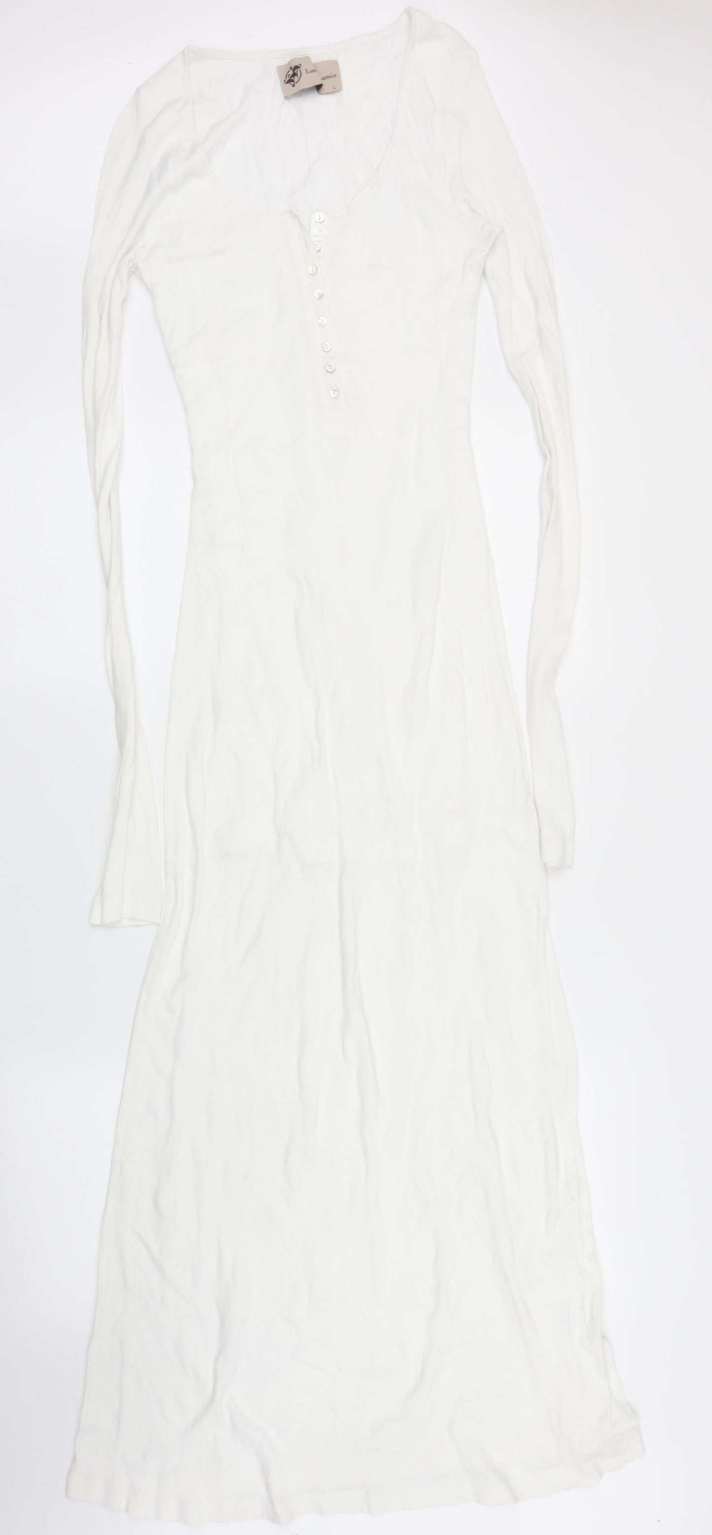 Lamis Khamis Womens White   A-Line  Size L