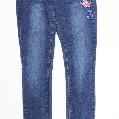 Preworn Girls Blue  Denim Skinny Jeans Size 14 Years